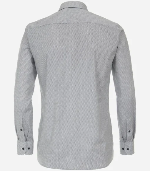 CASA MODA modern fit overhemd, popeline, bruin dessin