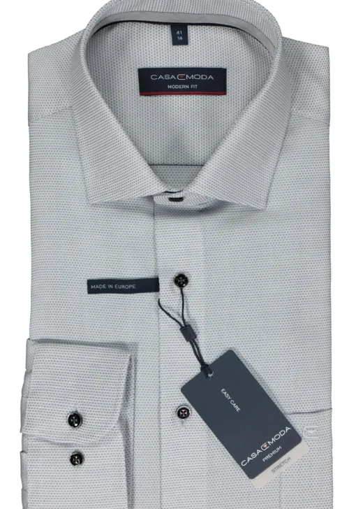 CASA MODA modern fit overhemd, dobby, grijs