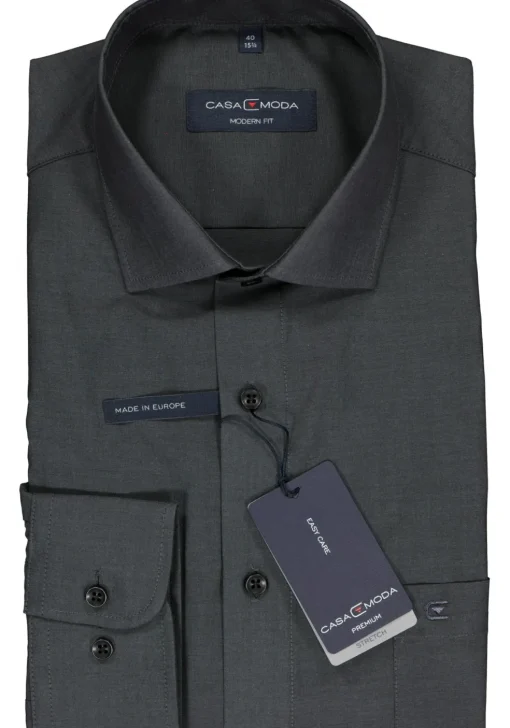 CASA MODA modern fit overhemd, antraciet grijs