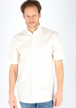 CASA MODA modern fit overhemd, korte mouw, beige / off-white