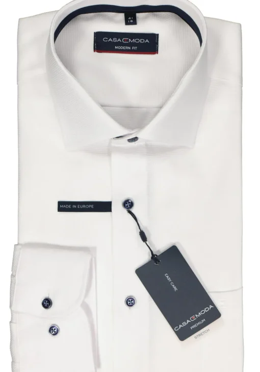 CASA MODA modern fit overhemd, dobby, wit