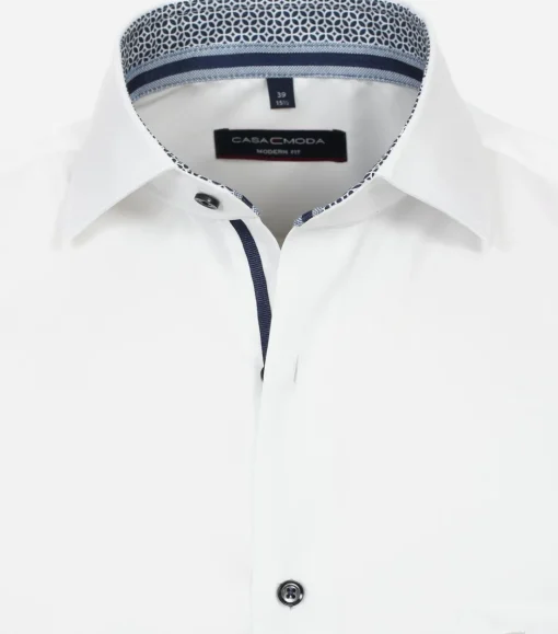 CASA MODA modern fit overhemd, twill, wit