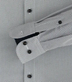 CASA MODA modern fit overhemd, popeline, bruin dessin