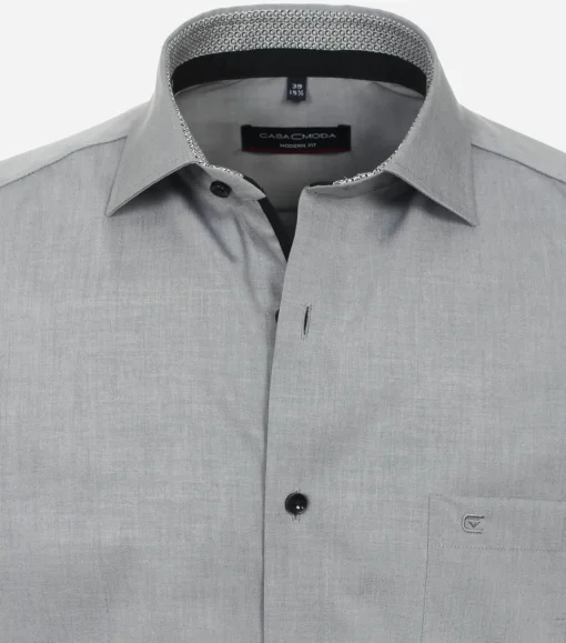 CASA MODA modern fit overhemd, popeline, grijs