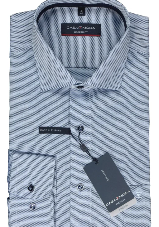 CASA MODA modern fit overhemd, dobby, blauw