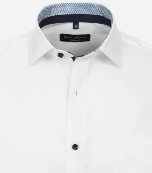 CASA MODA modern fit overhemd, popeline, wit
