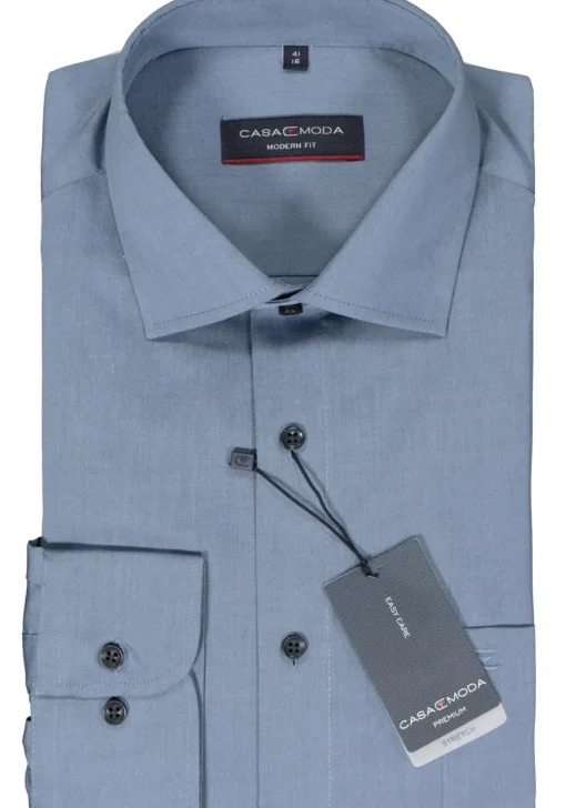 CASA MODA modern fit overhemd, popeline, blauw