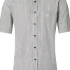 CASA MODA Sport casual fit overhemd, korte mouw, twill, wit met groen en blauw dessin