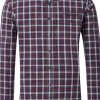 CASA MODA Sport casual fit overhemd, popeline, blauw met donkerrood geruit