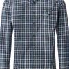 CASA MODA Sport casual fit overhemd, popeline, blauw met petrol en beige geruit