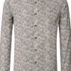 CASA MODA Sport casual fit overhemd, popeline, bruin dessin