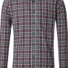 CASA MODA Sport casual fit overhemd, dobby, rood, wit, blauw en groen geruit