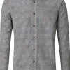 CASA MODA Sport casual fit overhemd, popeline, bruin dessin