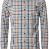 CASA MODA Sport casual fit overhemd, flanel, beige geruit