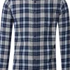 CASA MODA Sport casual fit overhemd, flanel, blauw geruit