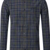 CASA MODA Sport casual fit overhemd, popeline, groen met blauw geruit