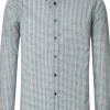 CASA MODA Sport casual fit overhemd, popeline, groen met blauw, beige en wit dessin