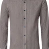CASA MODA Sport casual fit overhemd, flanel, bruin dessin