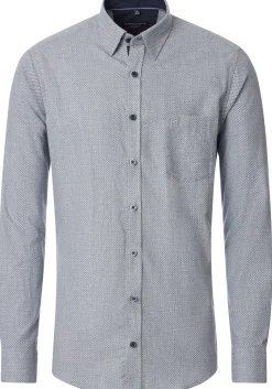 CASA MODA Sport casual fit overhemd, flanel, grijs dessin
