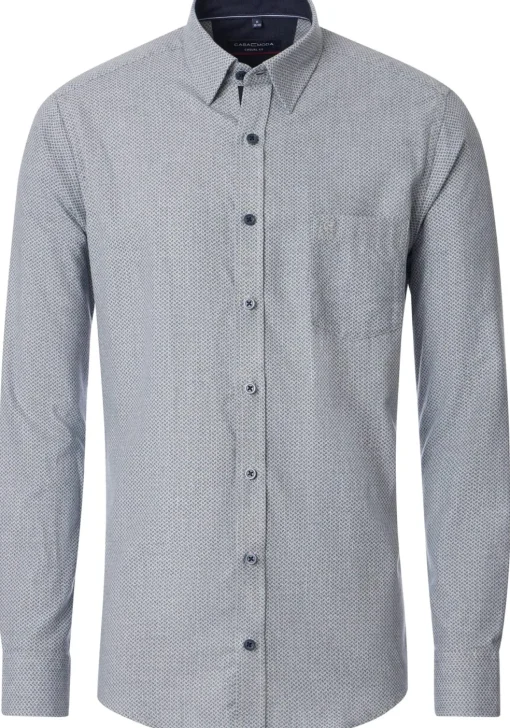 CASA MODA Sport casual fit overhemd, flanel, grijs dessin