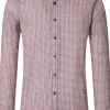 CASA MODA Sport casual fit overhemd, popeline, rood, met blauw en wit dessin