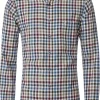 CASA MODA Sport casual fit overhemd, flanel, rood geruit