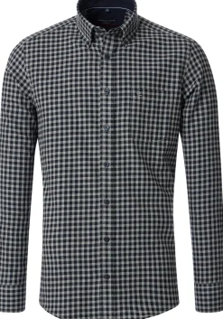 CASA MODA Sport casual fit overhemd, twill, blauw geruit