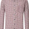 CASA MODA Sport casual fit overhemd, popeline, wit met rood en blauw balletjes dessin