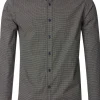 CASA MODA Sport casual fit overhemd, popeline, blauw dessin