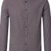 CASA MODA Sport casual fit overhemd, twill, blauw met rood dessin