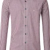 CASA MODA Sport casual fit overhemd, structuur, rood met wit en blauw geruit