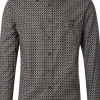 CASA MODA Sport casual fit overhemd, twill, bruin dessin