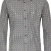 CASA MODA Sport casual fit overhemd, popeline, geel dessin