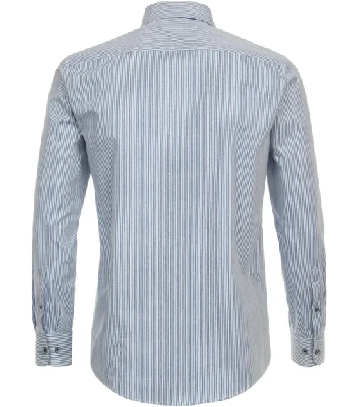CASA MODA Sport casual fit overhemd, popeline, blauw gestreept