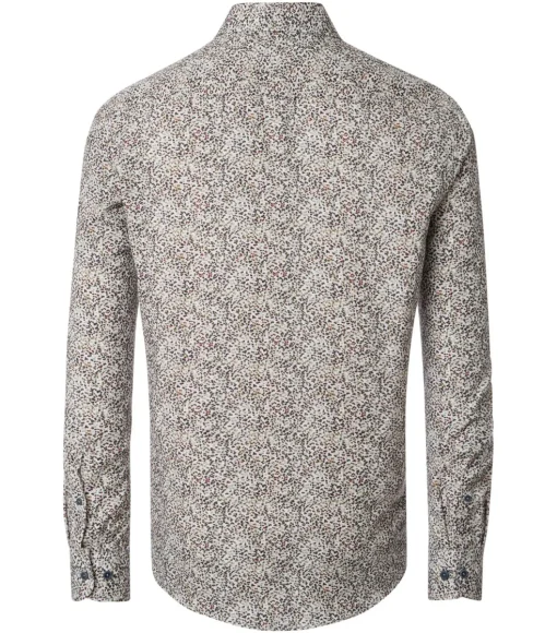 CASA MODA Sport casual fit overhemd, popeline, bruin dessin