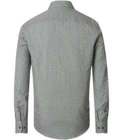 CASA MODA Sport casual fit overhemd, popeline, groen dessin