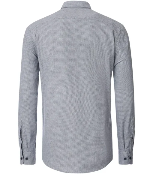 CASA MODA Sport casual fit overhemd, flanel, grijs dessin