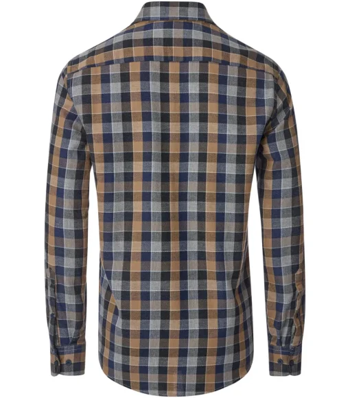 CASA MODA Sport casual fit overhemd, flanel, grijs geruit
