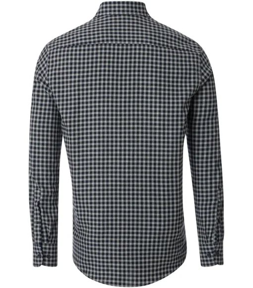 CASA MODA Sport casual fit overhemd, twill, blauw geruit
