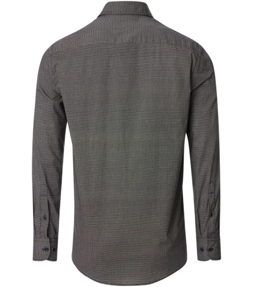 CASA MODA Sport casual fit overhemd, popeline, blauw dessin