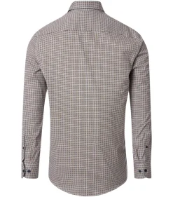 CASA MODA Sport casual fit overhemd, twill, geel dessin