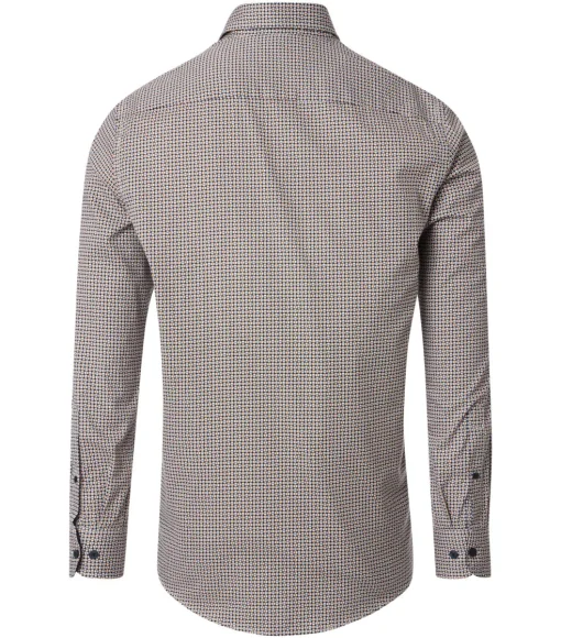 CASA MODA Sport casual fit overhemd, twill, geel dessin