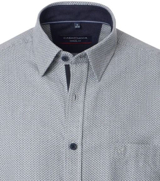 CASA MODA Sport casual fit overhemd, flanel, grijs dessin