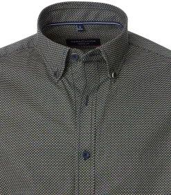 CASA MODA Sport casual fit overhemd, popeline, blauw dessin