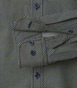 CASA MODA Sport casual fit overhemd, popeline, blauw dessin
