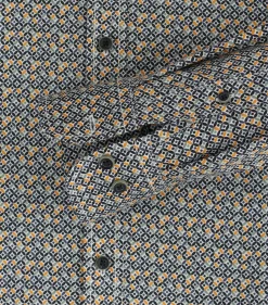 CASA MODA Sport casual fit overhemd, popeline, geel dessin