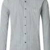 CASA MODA Sport comfort fit overhemd, twill, wit met blauw en groen dessin
