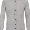 CASA MODA Sport comfort fit overhemd, popeline, geel dessin