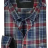 CASA MODA Sport comfort fit overhemd, popeline, rood geruit