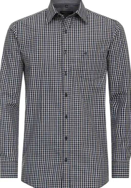 CASA MODA Sport comfort fit overhemd, chambray, blauw geruit